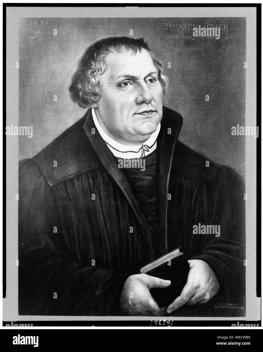 Martin Luther, half-length portrait, faisant face à droite Banque D'Images