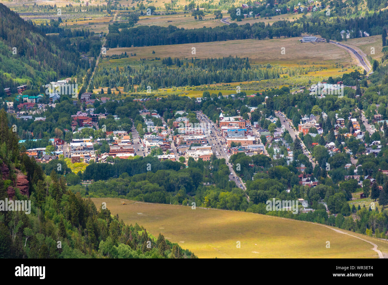 Telluride, Colorado dans les Rocheuses sur une journée ensoleillée Banque D'Images