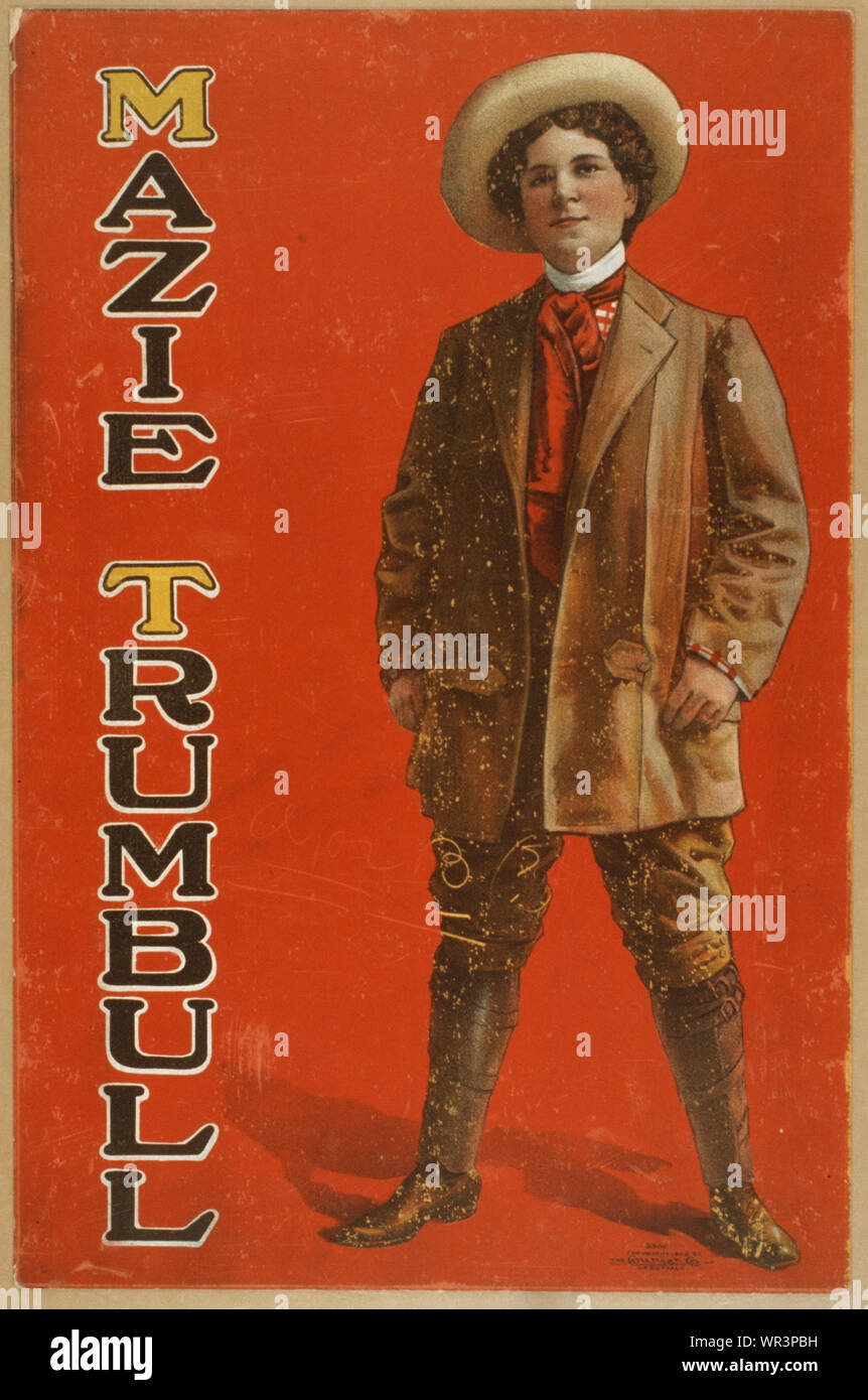 Mazie Trumbull Résumé : 1 Couleur d'impression : lithographie ; feuille 46 x 31 cm. (Format affiche) ; Banque D'Images