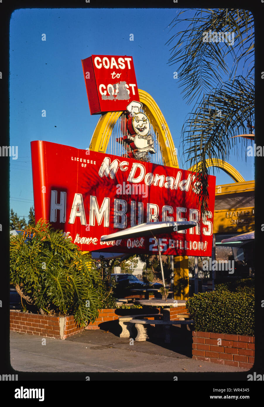 McDonald's Restaurant sign, Route 66, Azusa, Californie Banque D'Images