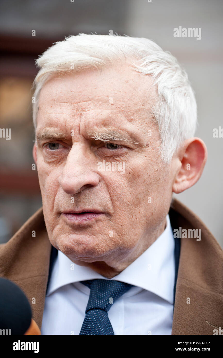 02. 03. 2014 Varsovie, Pologne. Sur la photo : Jerzy Buzek Banque D'Images