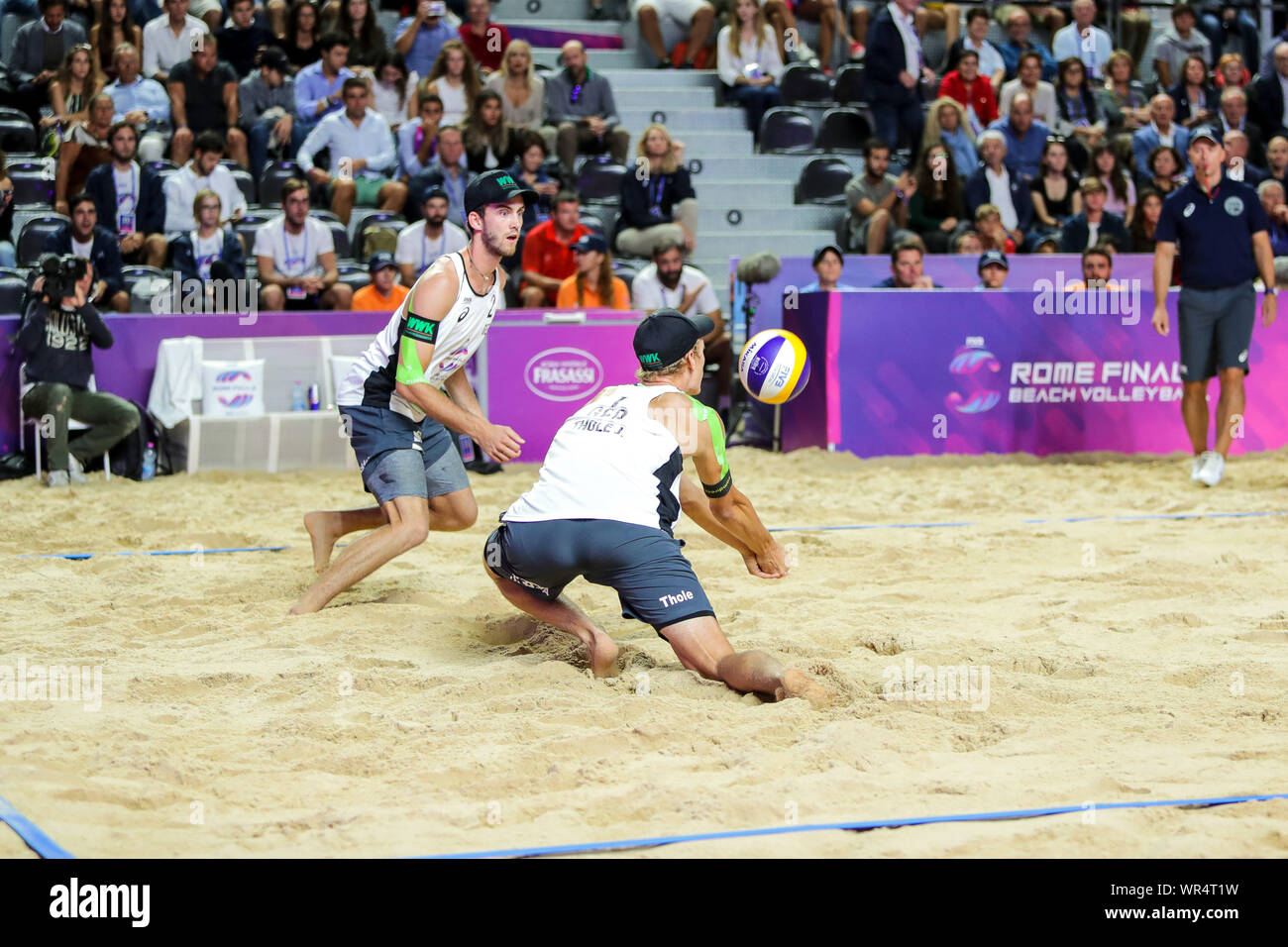 JULIUS RICEZIONE THOLE (R) au cours de World Tour Finals 2019 - Finale Hommes , Rome, Italie, 08 septembre 2019, le volley-ball Beach Volley Banque D'Images