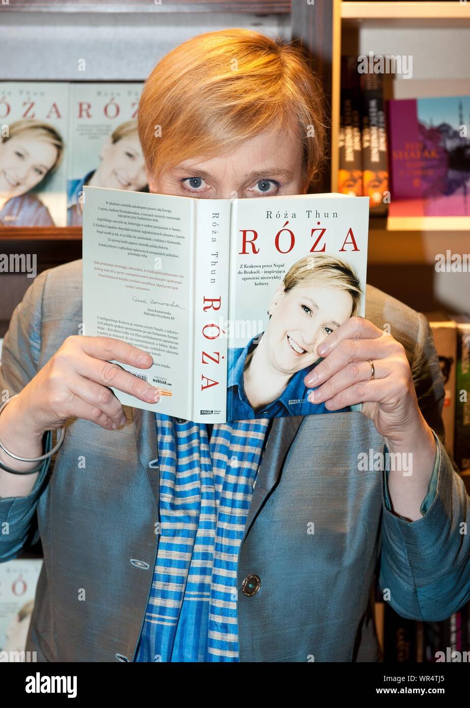 20. 03. 2014 Varsovie, Pologne. Roza Thun la promotion de son livre. Sur la photo : Roza Thun Banque D'Images