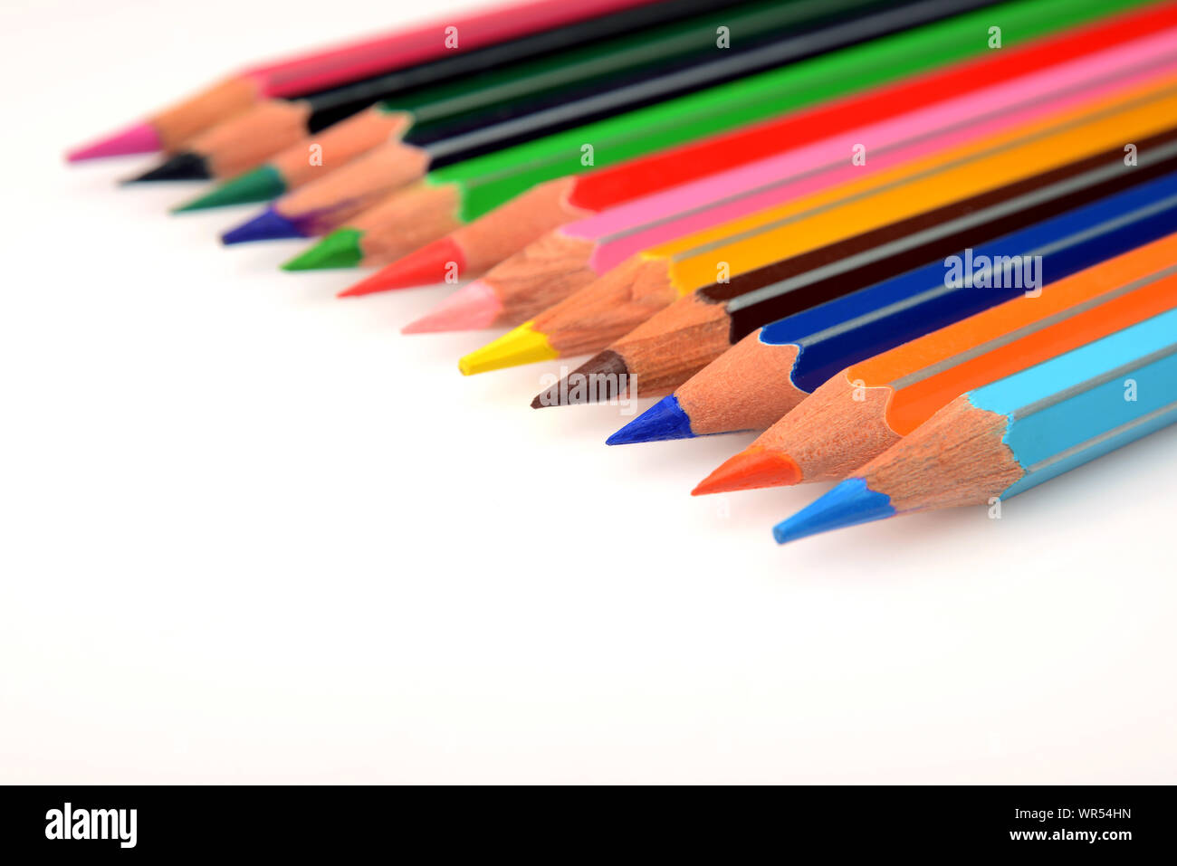 Crayons de couleur pour les étudiants et les artistes, l'art du matériel pour la créativité Banque D'Images