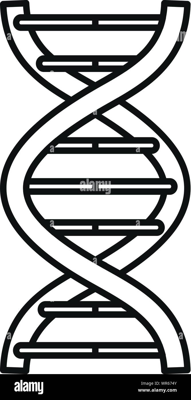 La maladie d'Alzheimer l'icône de l'ADN. Aperçu de l'ADN d'Alzheimer disease vector icon pour la conception web isolé sur fond blanc Illustration de Vecteur