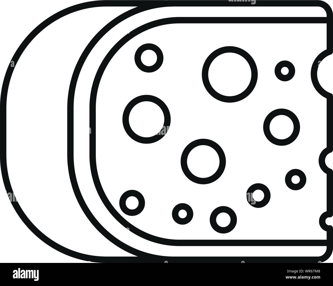 L'icône de fromage. L'icône vecteur fromage contour pour la conception web isolé sur fond blanc Illustration de Vecteur