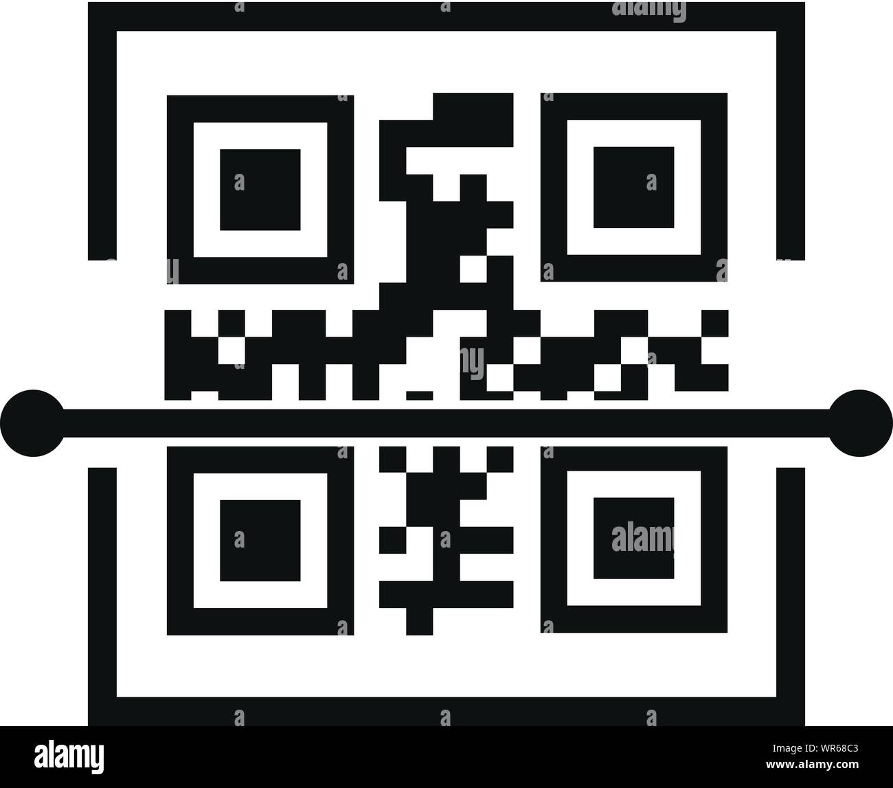 L'icône Scan qr code. Simple illustration de scan qr code icône vecteur pour la conception web isolé sur fond blanc Illustration de Vecteur