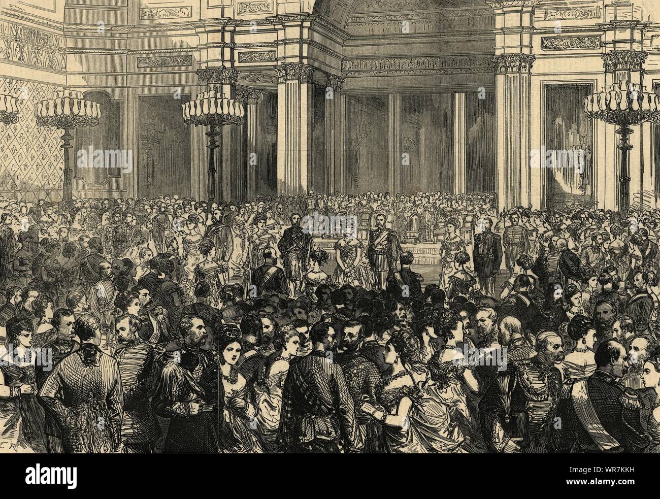 Insensibilité au palais de Buckingham en l'honneur de l'empereur de Russie 1874 Banque D'Images