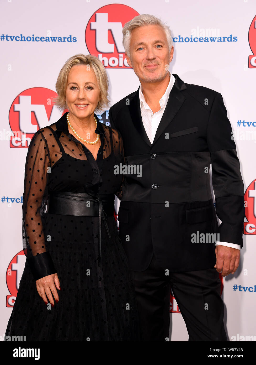 Martin Kemp et Shirlie Holliman participant à la TV Choice Awards s'est tenue à l'hôtel Hilton, Park Lane, London. Banque D'Images