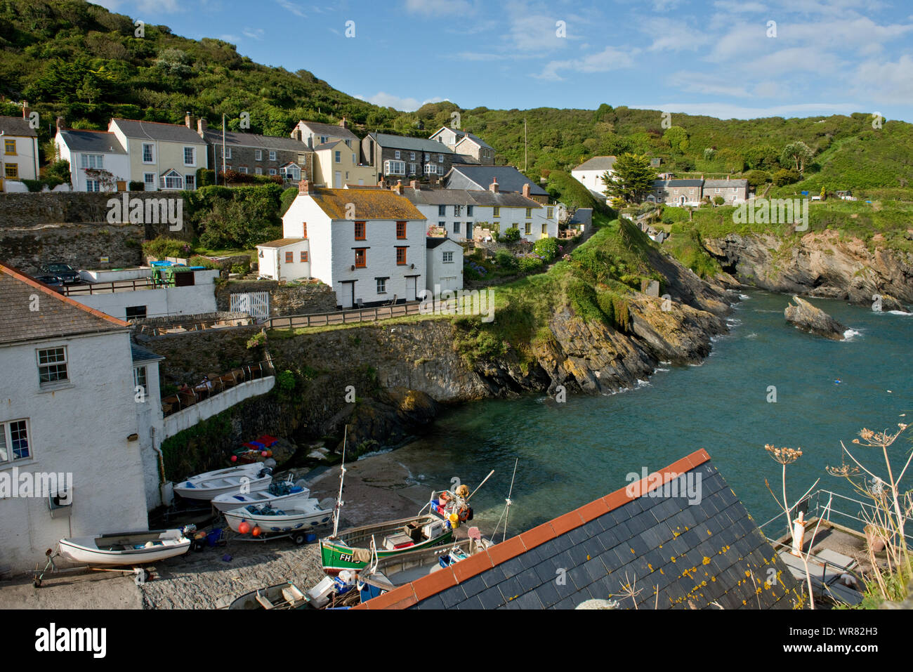 Portloe village de pêcheurs. South Cornwall, Angleterre, Royaume-Uni Banque D'Images