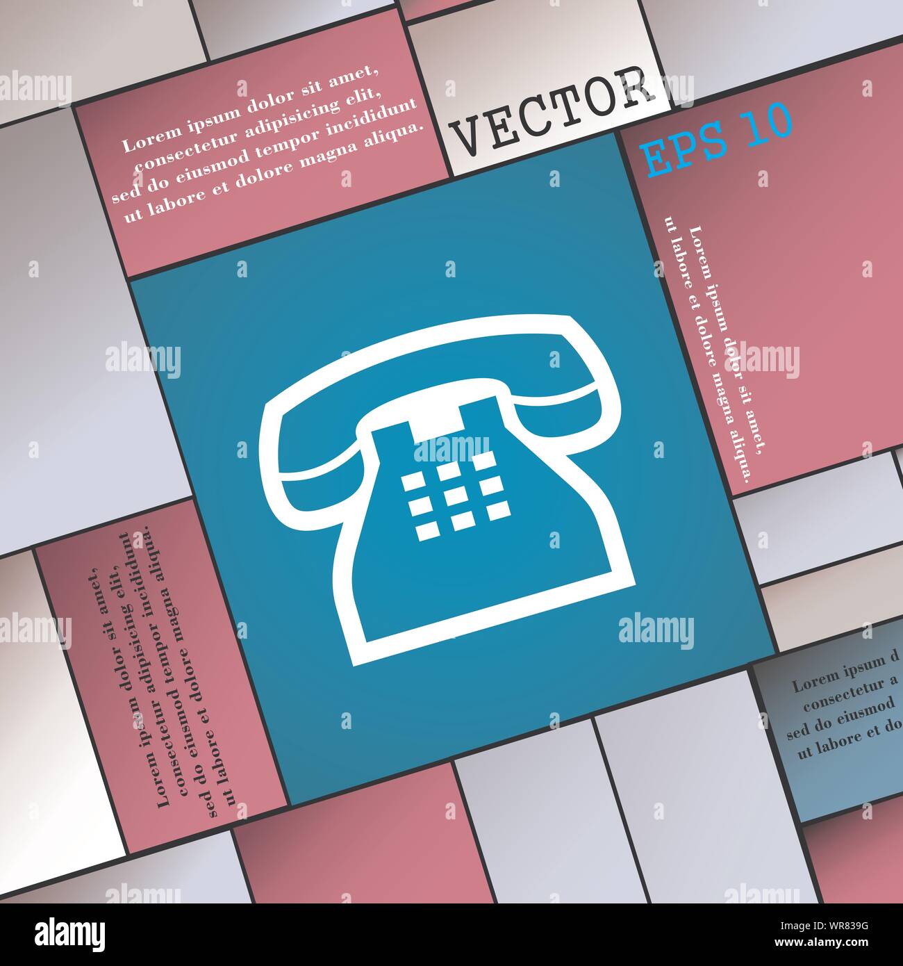 Icône de combiné téléphonique rétro signe. Une télévision moderne style pour votre conception. Vector Illustration de Vecteur