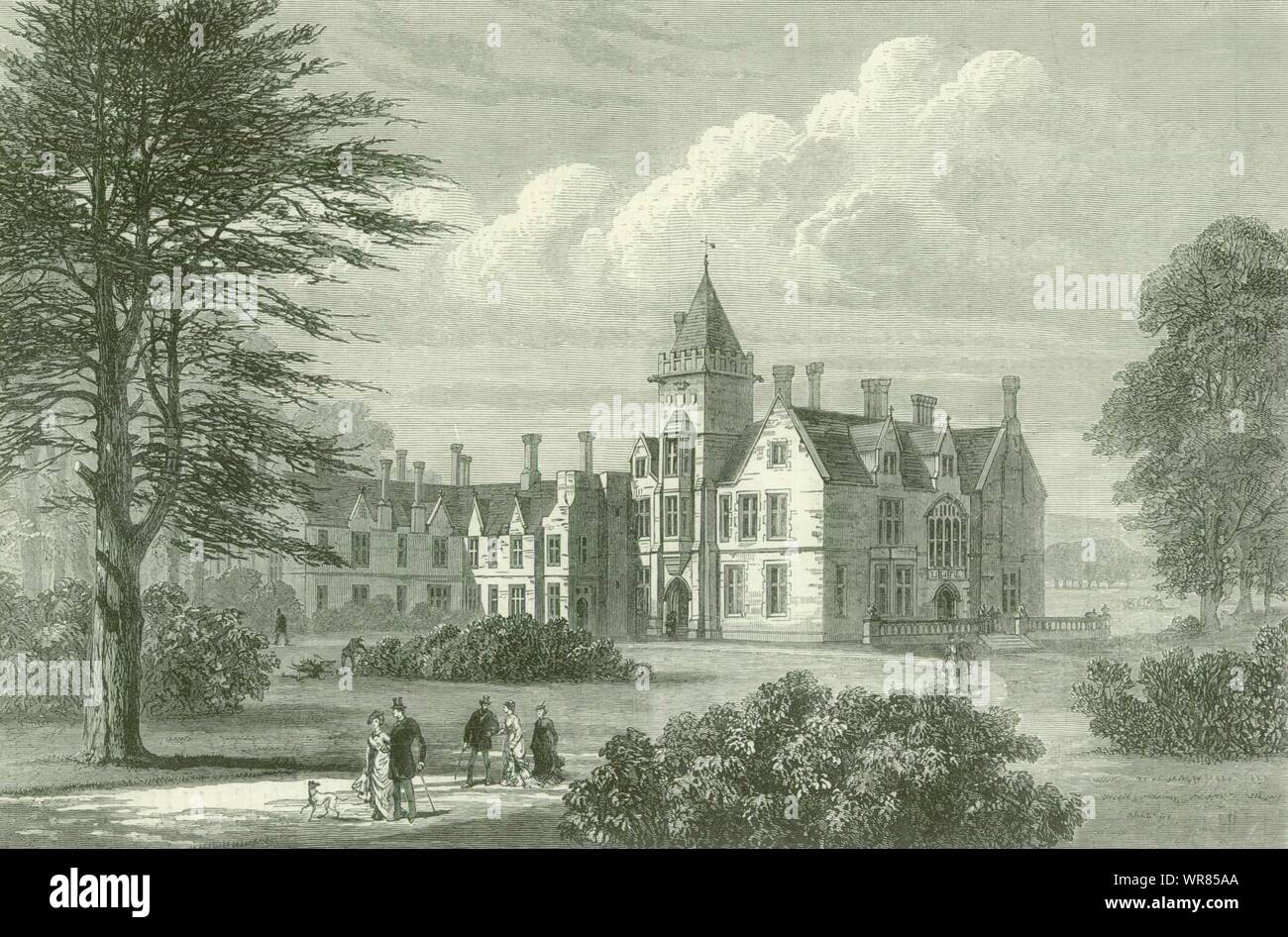 Bagshot Park, Surrey : La Résidence de H. R. H. Le duc de Connaught 1879 Banque D'Images