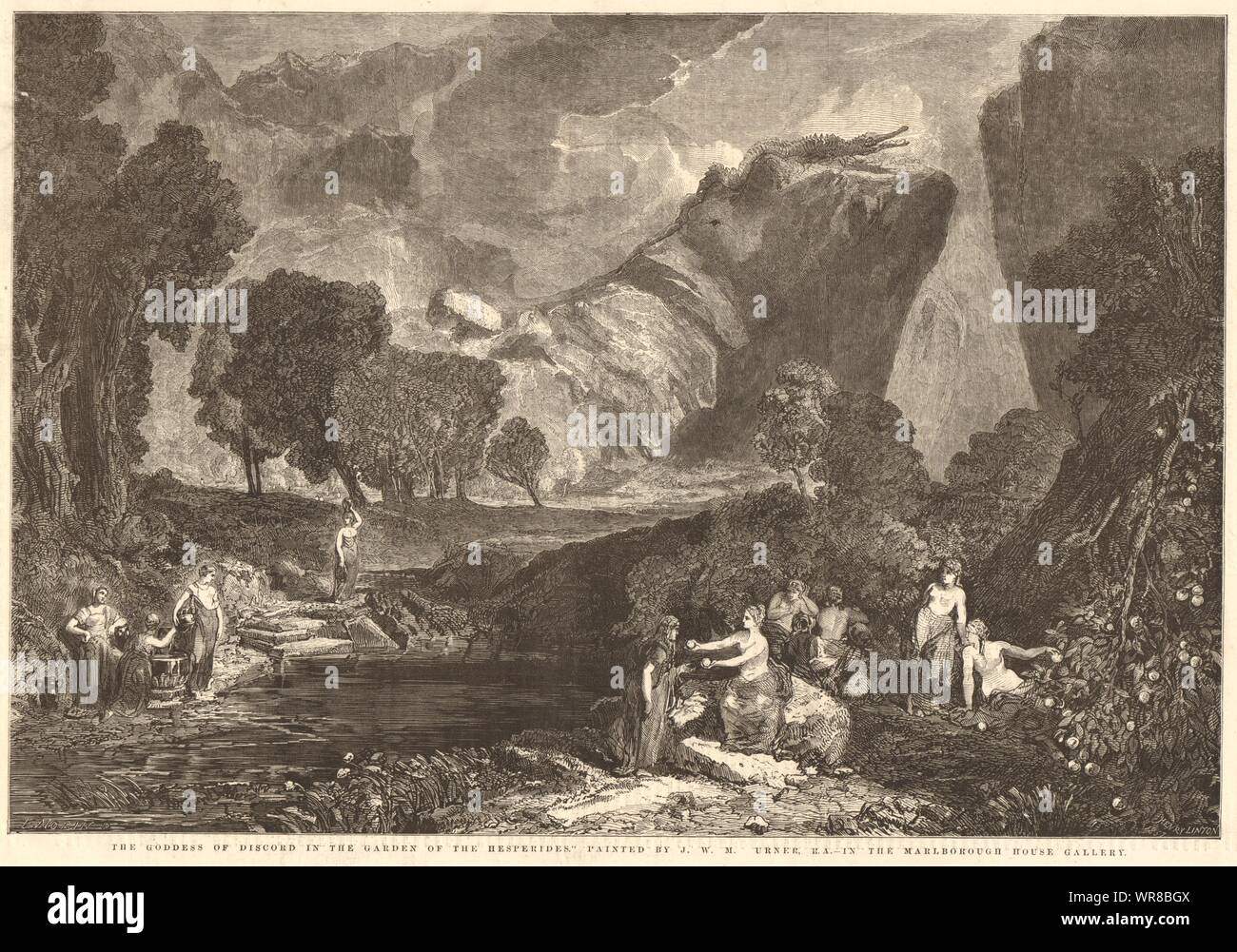 La Déesse de la discorde dans le jardin des Hespérides, par JMW Turner 1857 Banque D'Images