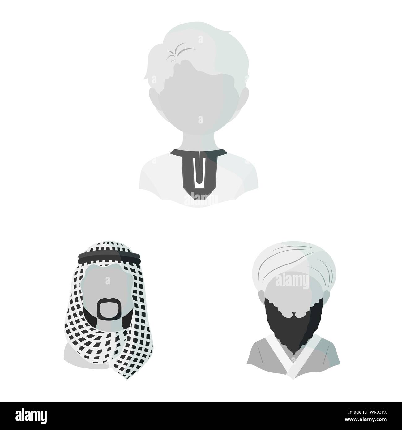 Objet isolé de la personne et de la culture d'un logo. Collection de personne et la race symbole boursier pour le web. Illustration de Vecteur