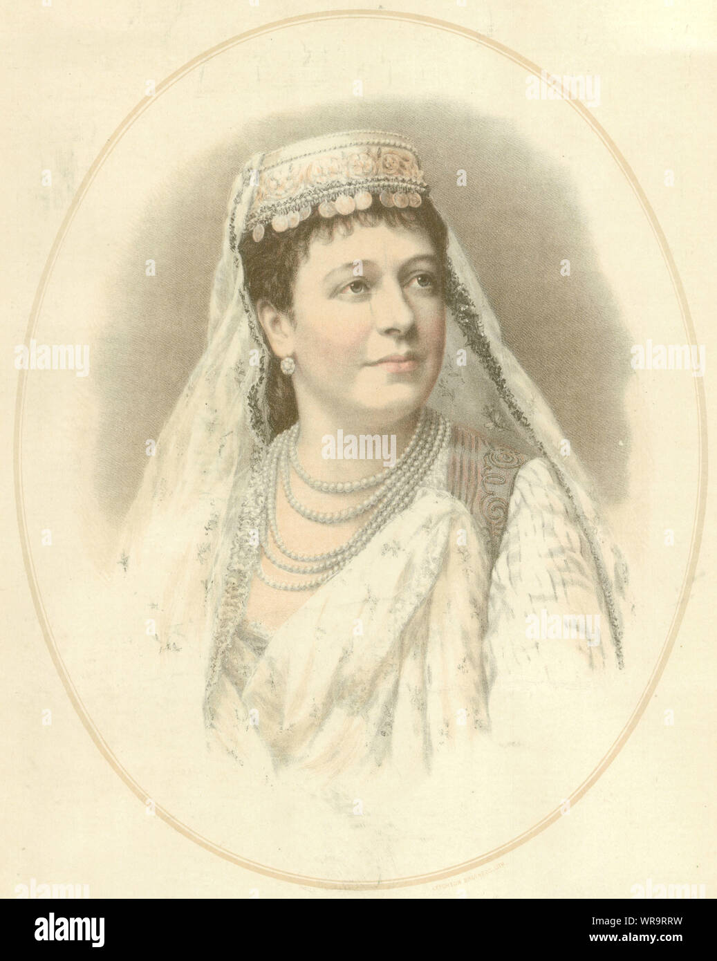Madame Albani, Prima Donna. Le Canada. Opera 1884 ILN antique full page print Banque D'Images