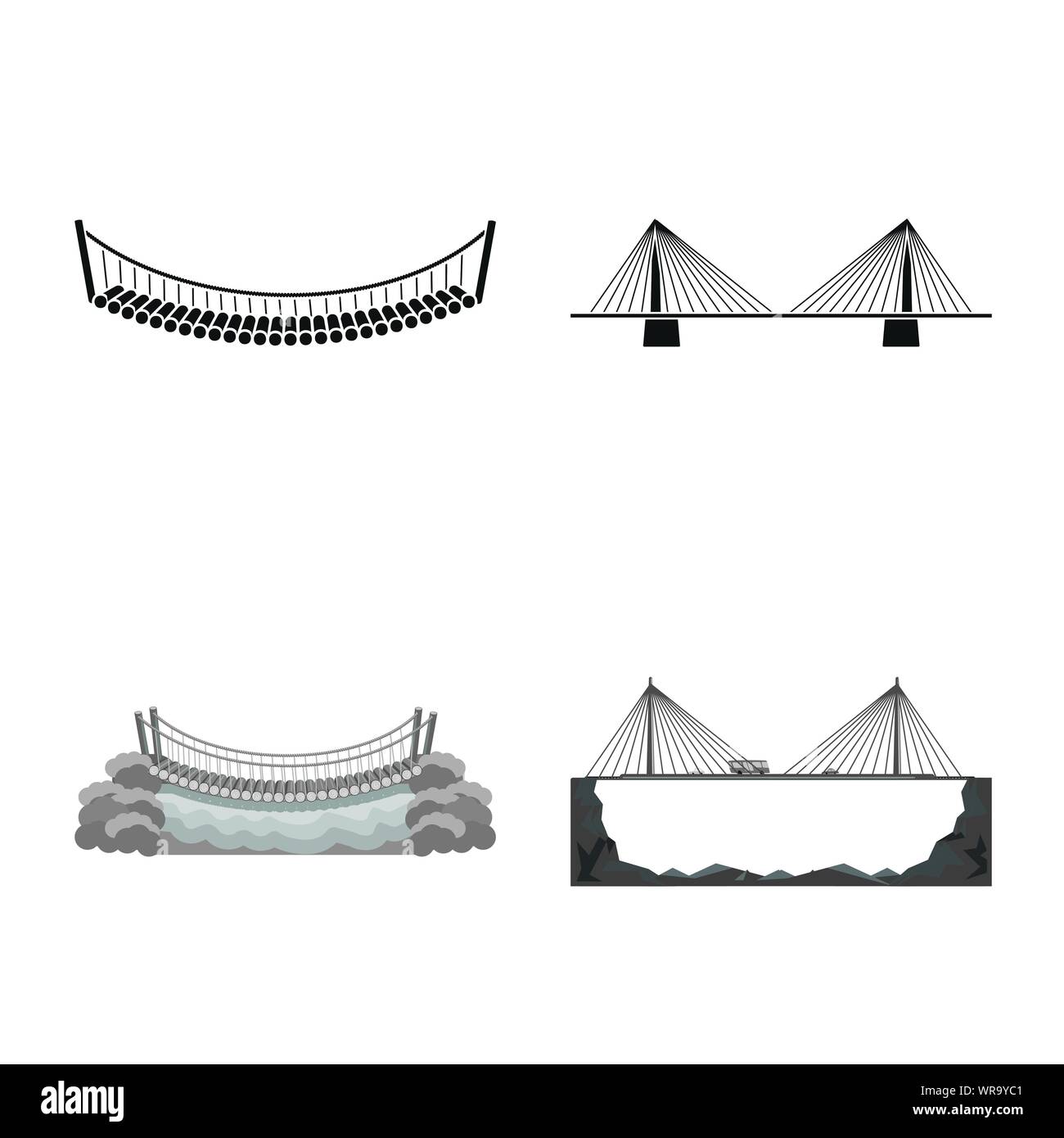 Illustration vecteur de la liaison et de la conception d'un logo. Ensemble de connexion et l'icône vecteur latéral pour stock. Illustration de Vecteur