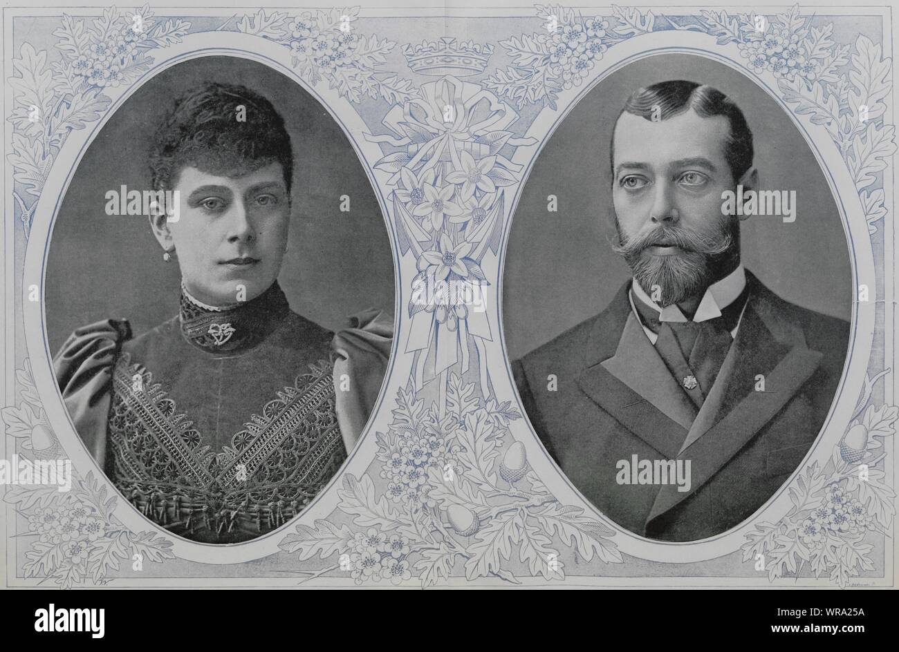 Le duc et la duchesse d'York (la princesse Mary de teck). Plus tard le roi George V 1893 Banque D'Images