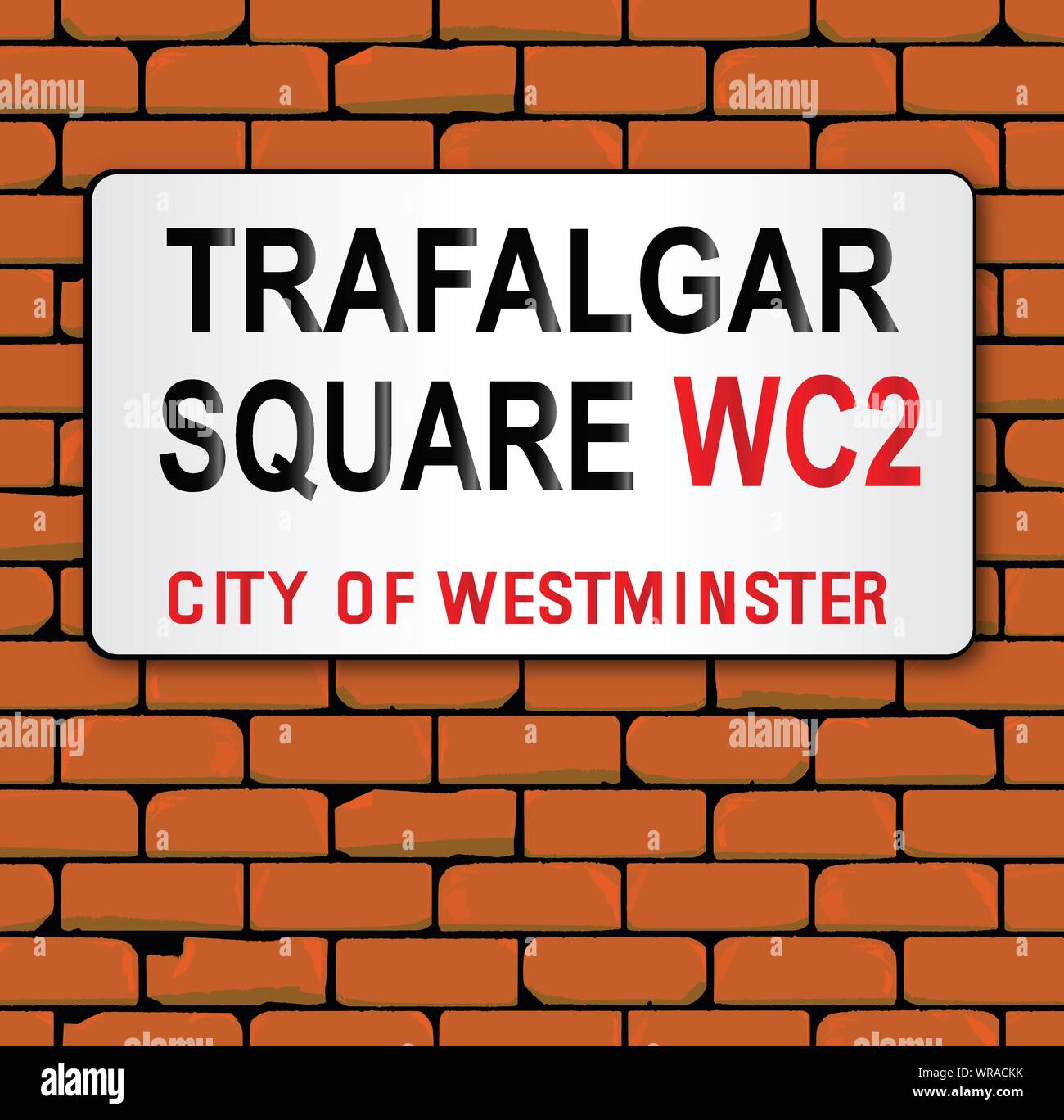 Trafalgar Place Name Sign Illustration de Vecteur