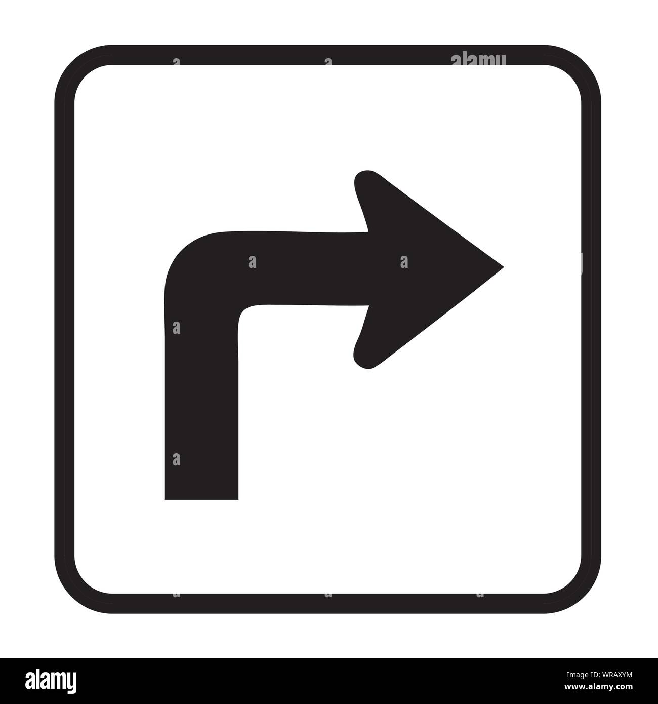 Tournez à droite à gauche road sign vector Illustration de Vecteur