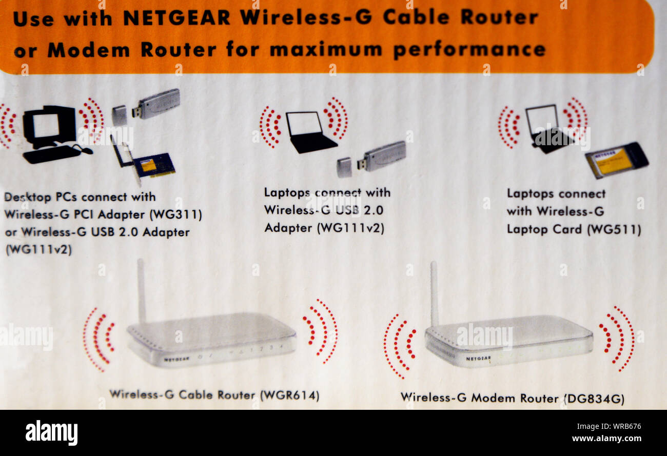 Routeur par câble ou modem sans fil NETGEAR Banque D'Images Routeur par câble ou modem sans fil NETGEAR Banque D'Images