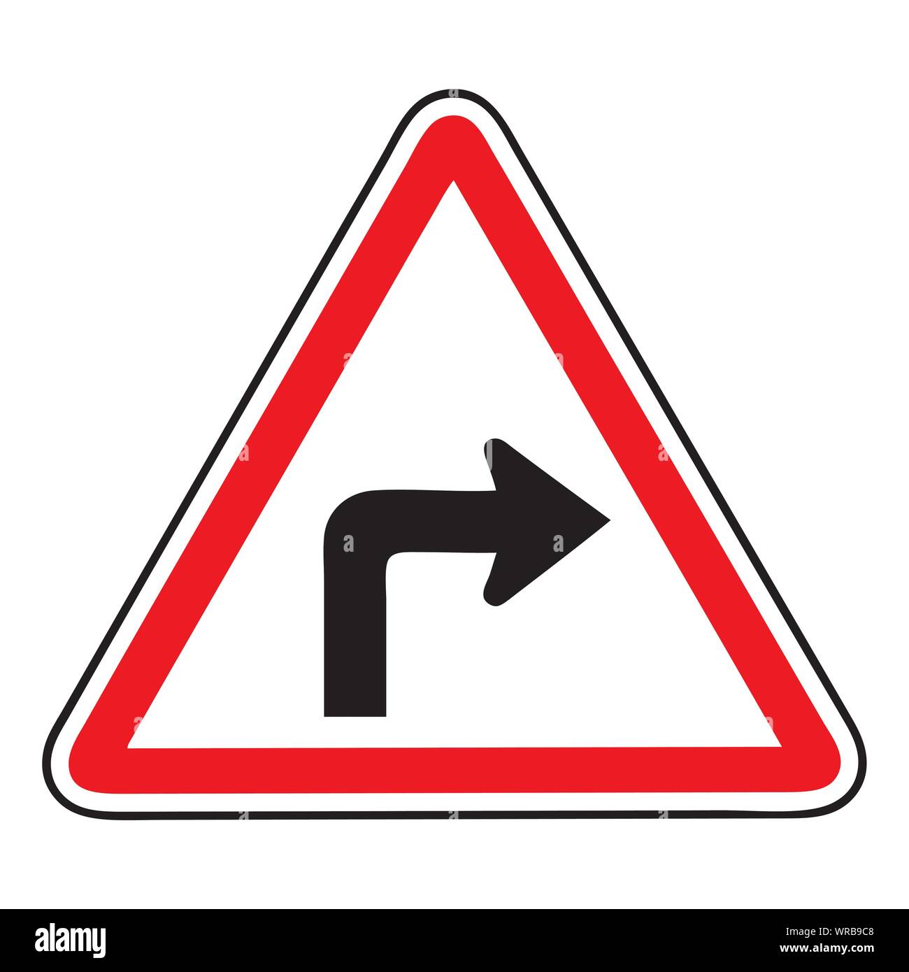 Tournez à droite à gauche sign vector Illustration de Vecteur