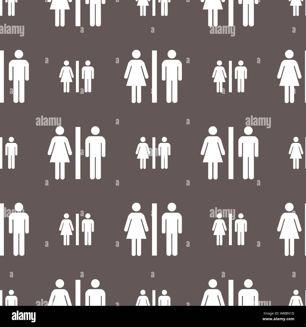 Silhouette d'un homme et une femme se déconnecter icône. Motif transparente sur un fond gris. Vector Illustration de Vecteur