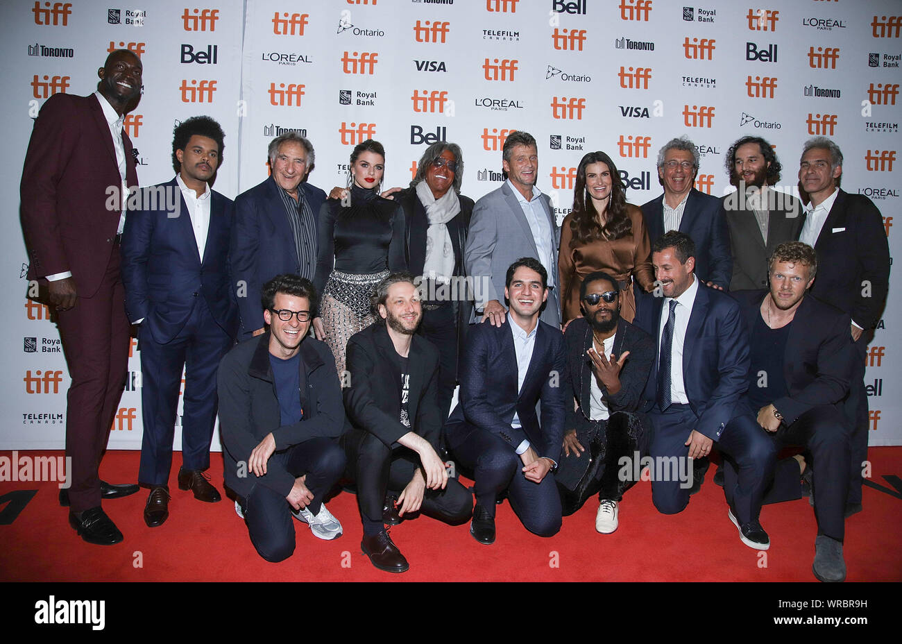 Toronto, Canada. 09Th Sep 2019. Kevin Garnett, le Judd Hirsch, The Weeknd, Julia Fox, Idina Menzel, Eric Bogosian, Josh Safdie, Ronald Bronstein, Eli Bush, Daniel Lopatin, Benny Safdie, LaKeith Stanfield, Adam Sandler, Sebastian Bear-McClard assister à la 'Uncut Gems'premiere pendant le Festival International du Film de Toronto 2019 au Princess of Wales Theatre sur Septembre 09, 2019 à Toronto, Canada. Photo :/PICJER MediaPunch imageSPACE//Alamy Live News Banque D'Images