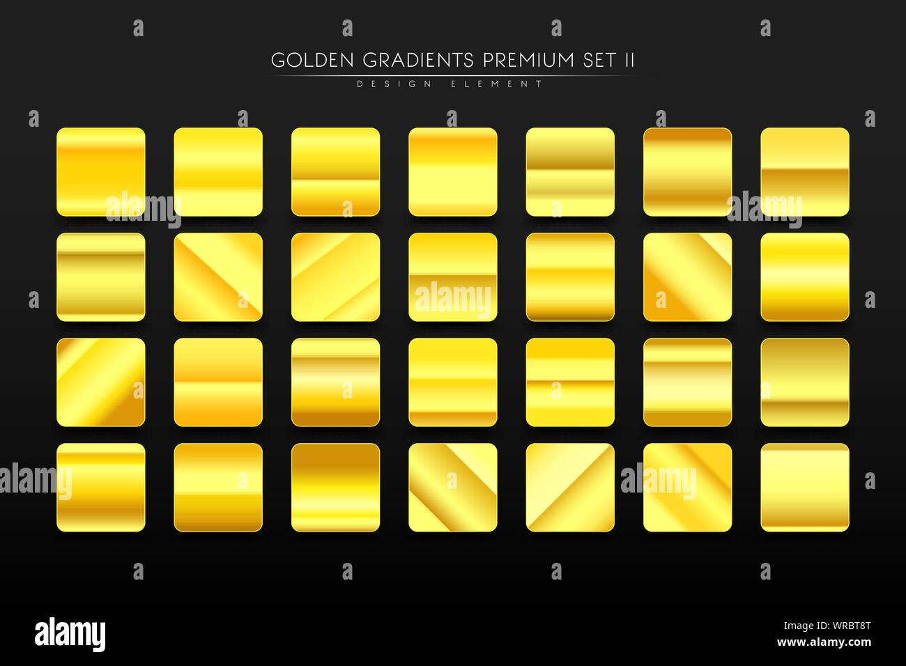 Les gradients d'or premium collection élément design de luxe et d'art élégant vector illustration Illustration de Vecteur