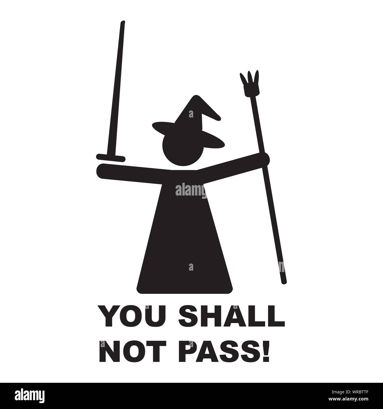 Vous ne devez pas icône pass Illustration de Vecteur