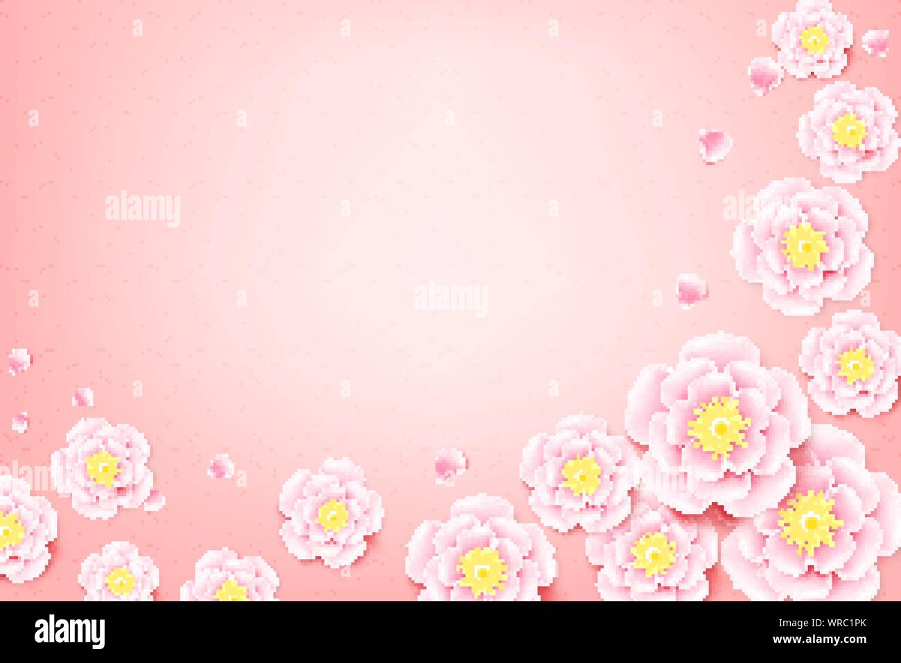 L'art contemporain chinois Fleur de prunier avec papier de l'espace bâti et copie espace abstract background vector illustration Illustration de Vecteur