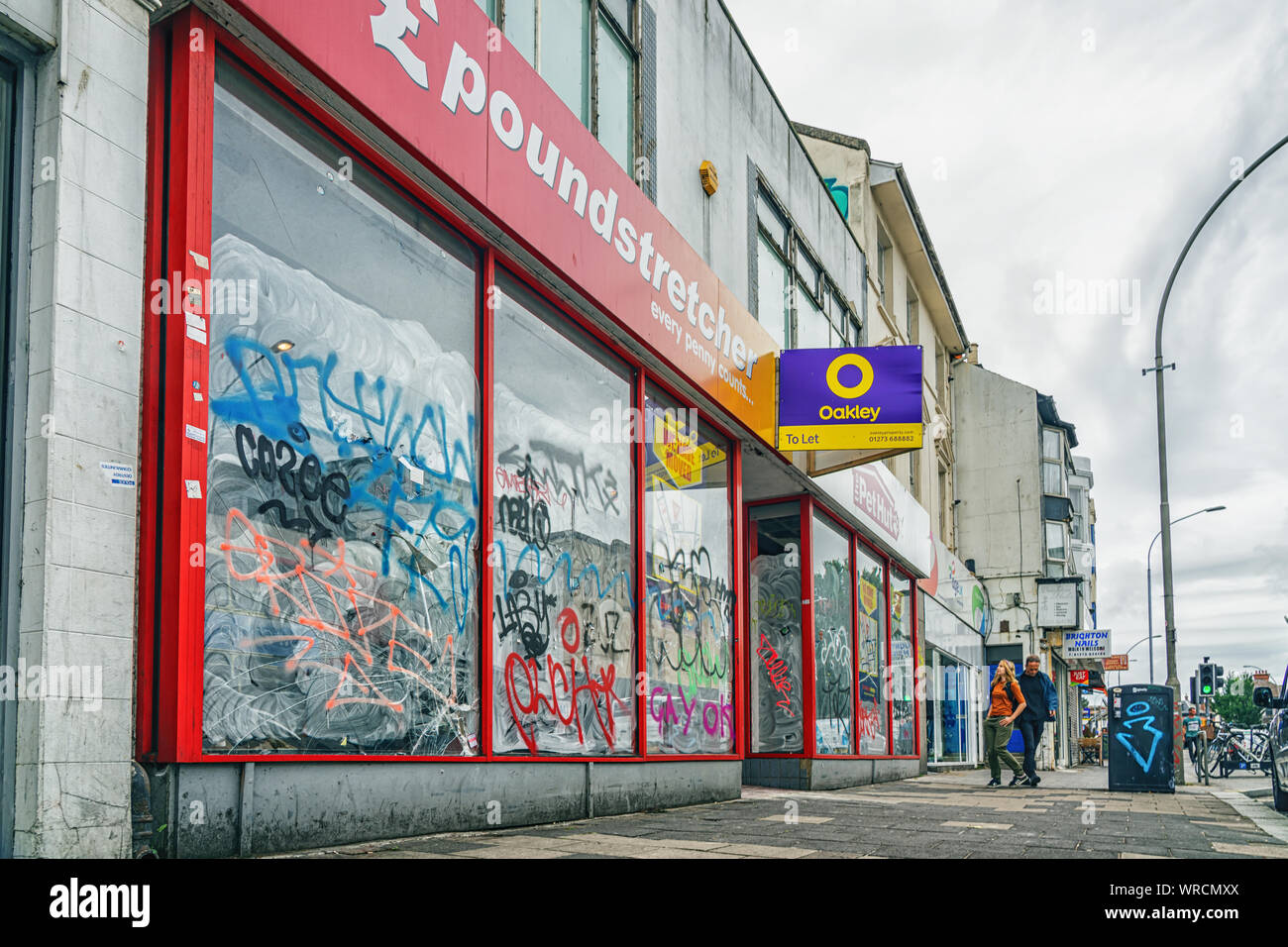 London Road, Brighton, UK 09/06/2019 fermeture des magasins sur la rue à la suite du déclin économique Banque D'Images