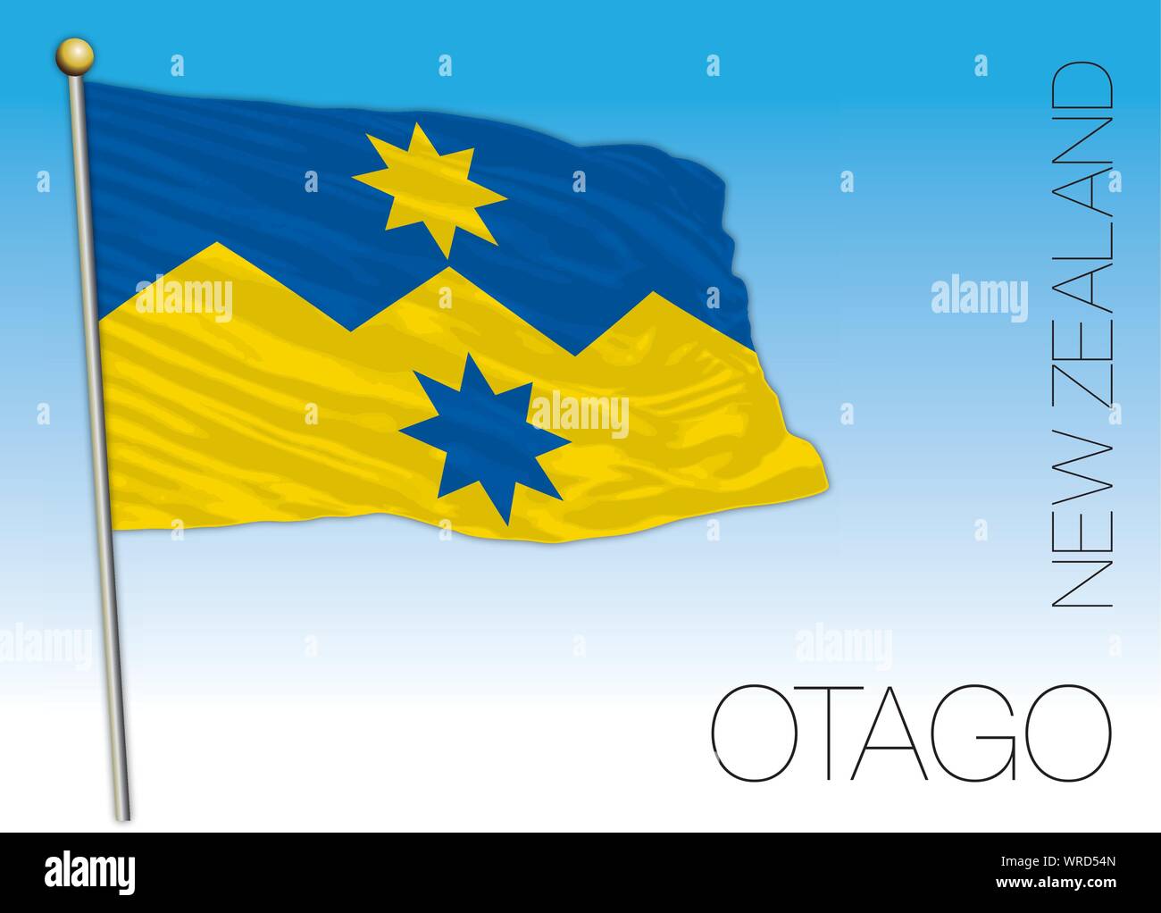 Drapeau comté d'Otago, Nouvelle-Zélande, vector illustration Illustration de Vecteur