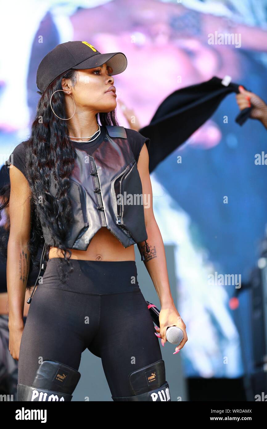 Teyana Taylor interprète au festival de musique de l'un à Atlanta GA Banque D'Images