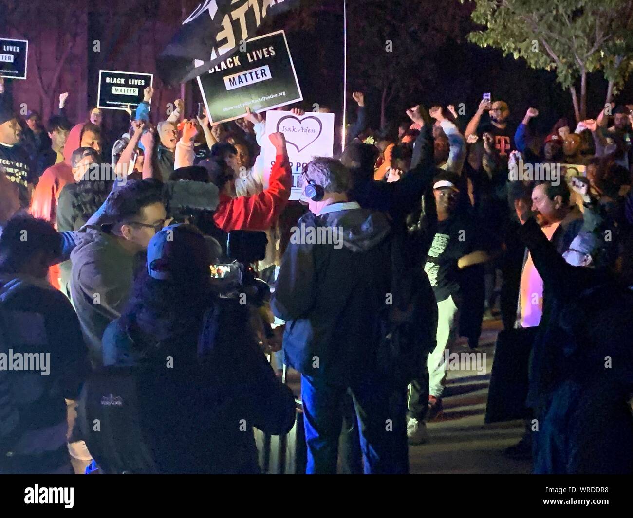 Le 8 septembre 2019. Richfield, Mn. USA. Black vit Question manifestation à Richfield,Mn dans la réponse de la mort par balle d'un homme du Minnesota. Banque D'Images