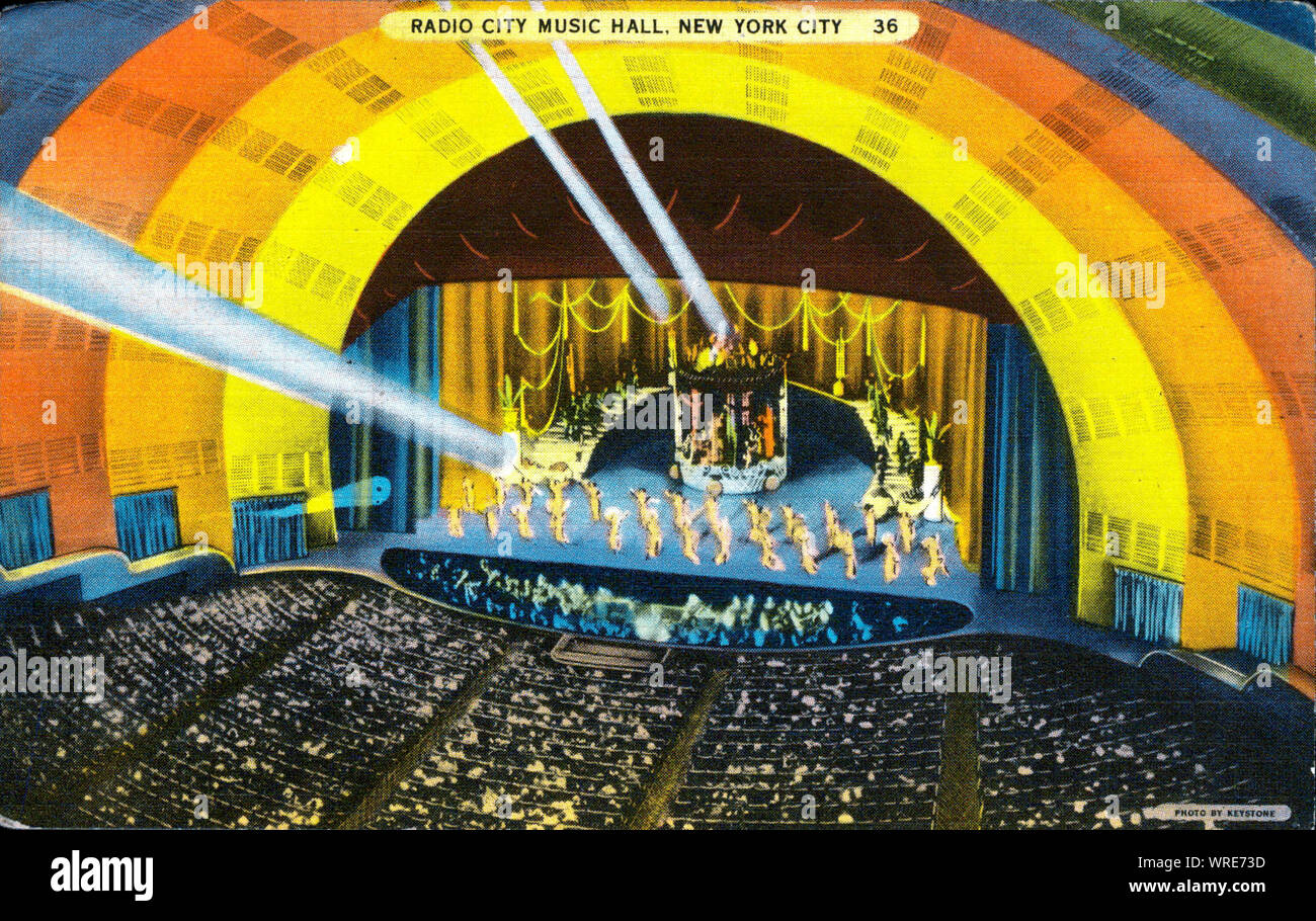 USA, New York State, New York, le Radio City Music Hall à Rockefeller Center en 1936 Banque D'Images