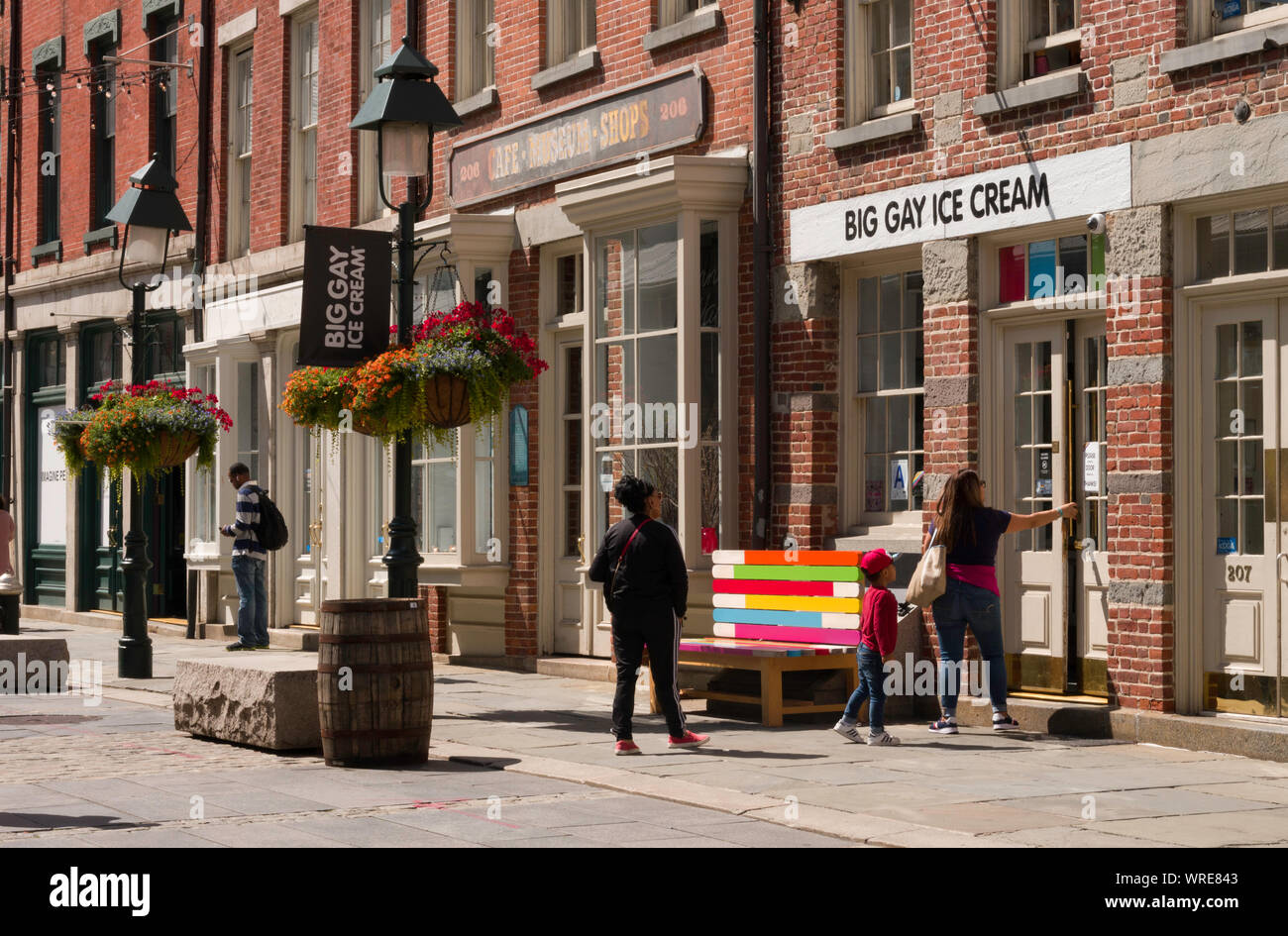 South Street Seaport est un quartier historique de Manhattan, New York, USA Banque D'Images