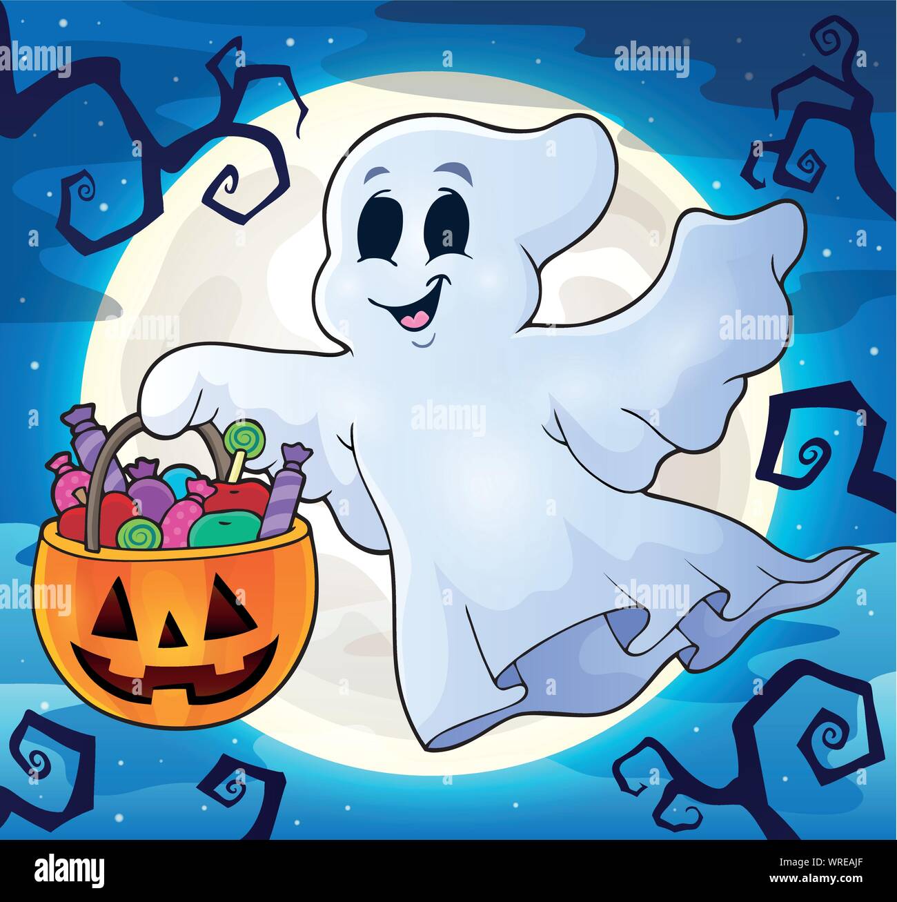 Sujet de droit 9 Ghost Illustration de Vecteur