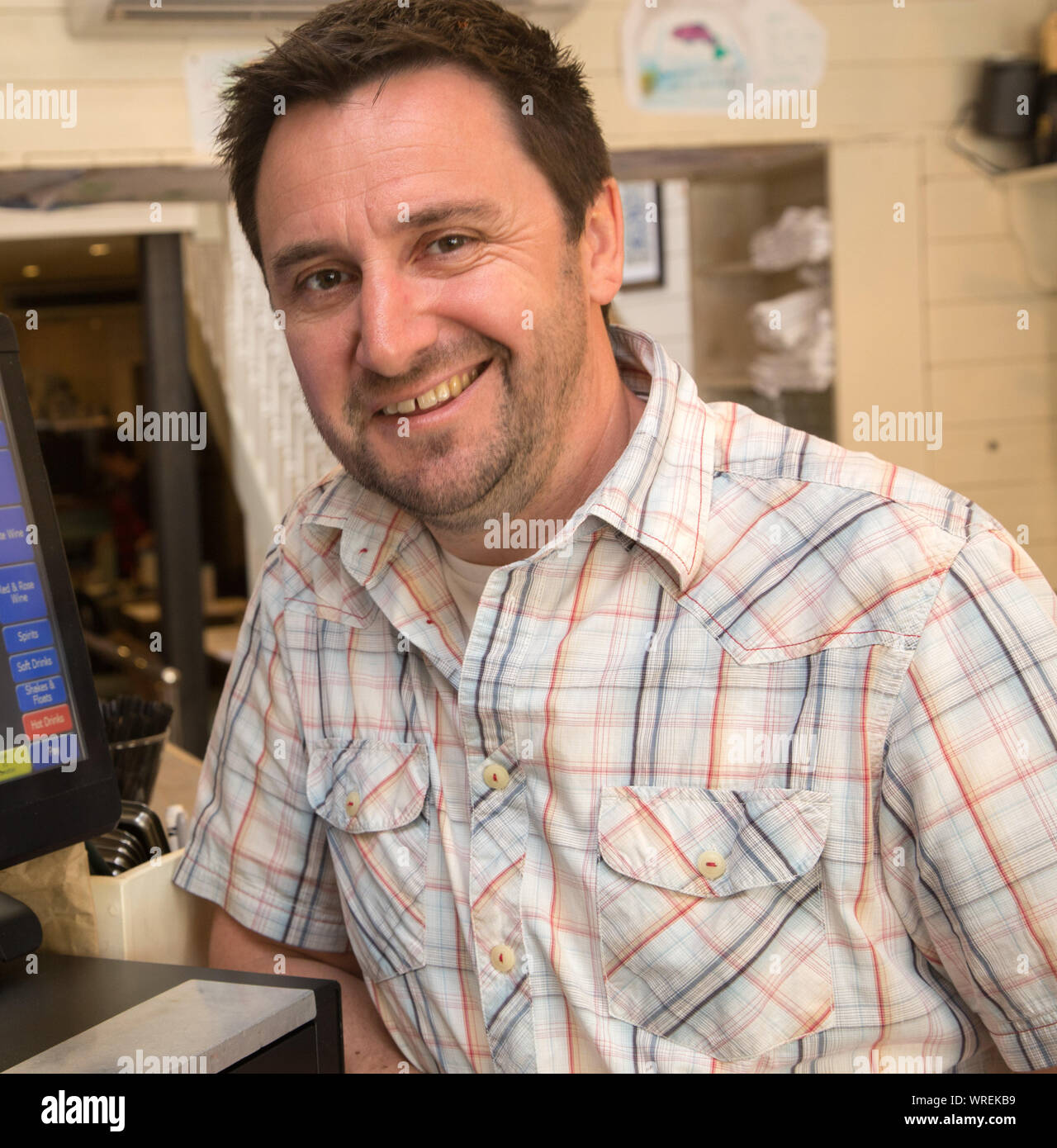 Mitch Tonks, fondateur et propriétaire de la groupe de restaurants dans le Devon, Royaume-Uni. Banque D'Images