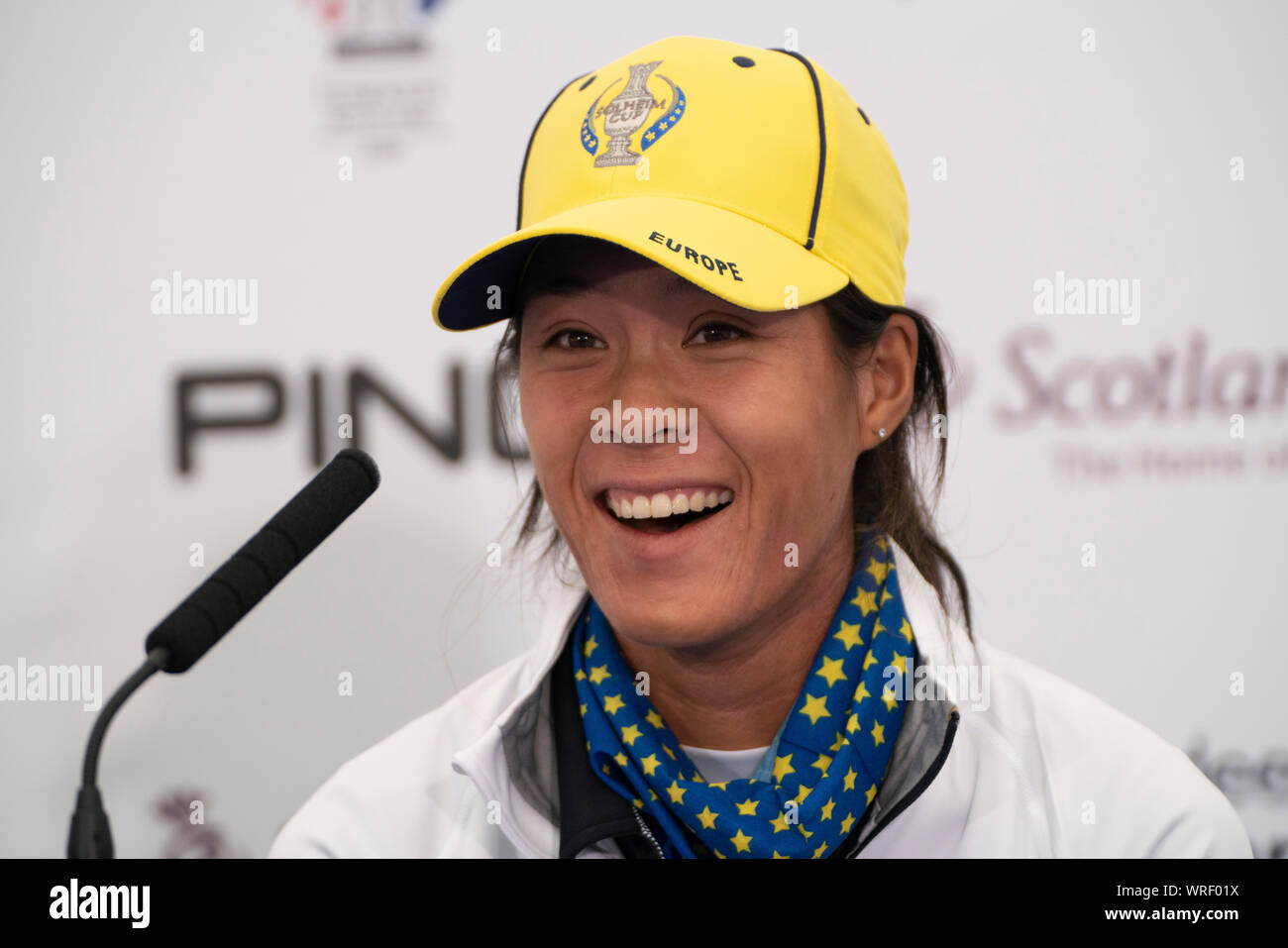 Auchterarder, Ecosse, Royaume-Uni. 10 septembre 2019. Conférence de presse par équipe à Gleneagles. Céline Boutier imagée de l'Europe.Iain Masterton/Alamy Live News Banque D'Images