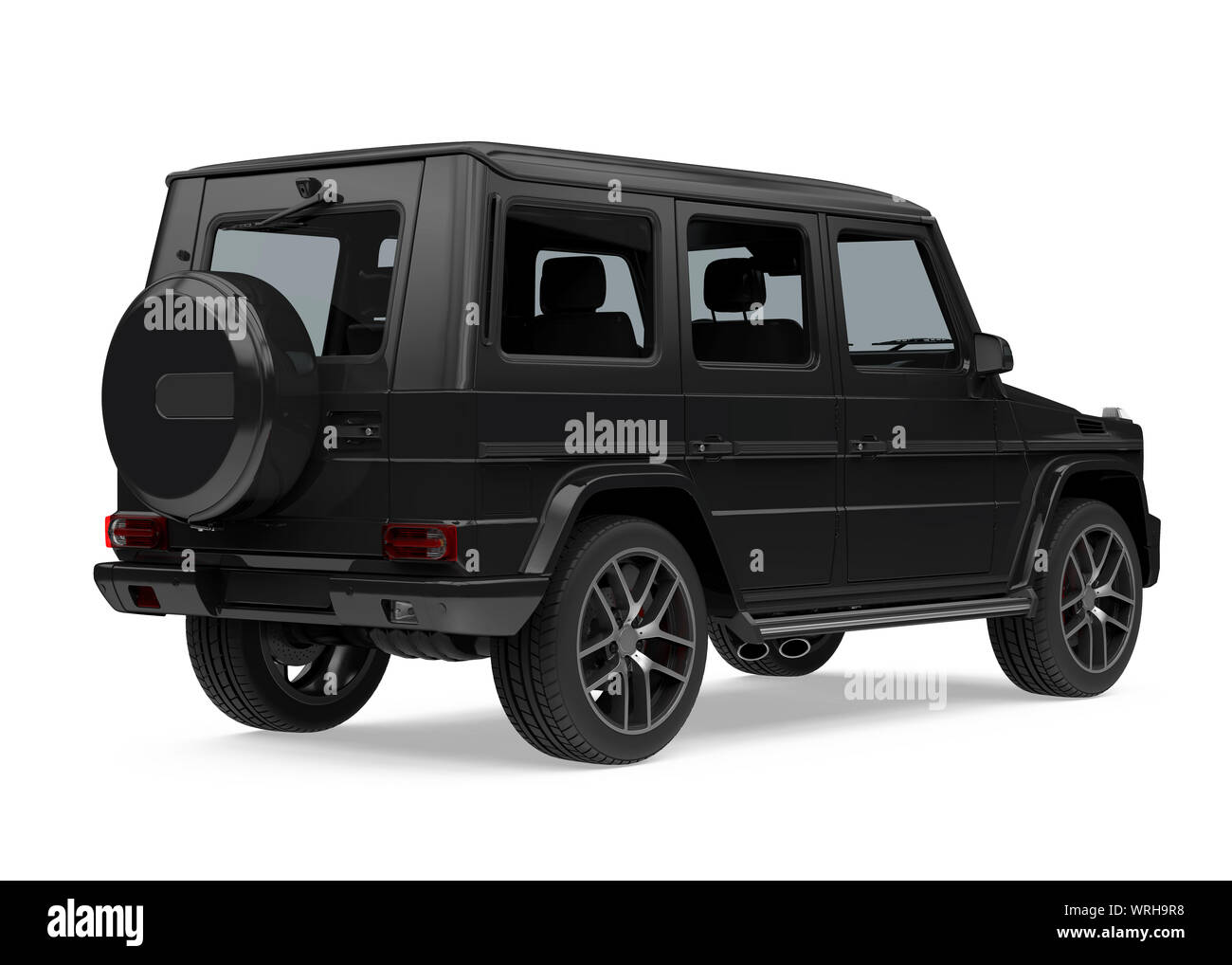 Voiture SUV noir isolé Banque D'Images