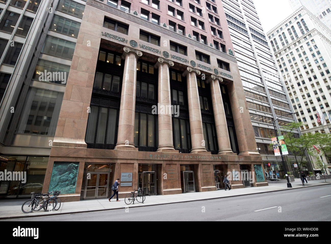 La Harris Trust and Savings Bank 119 West Monroe Street Chicago Illinois USA Banque D'Images