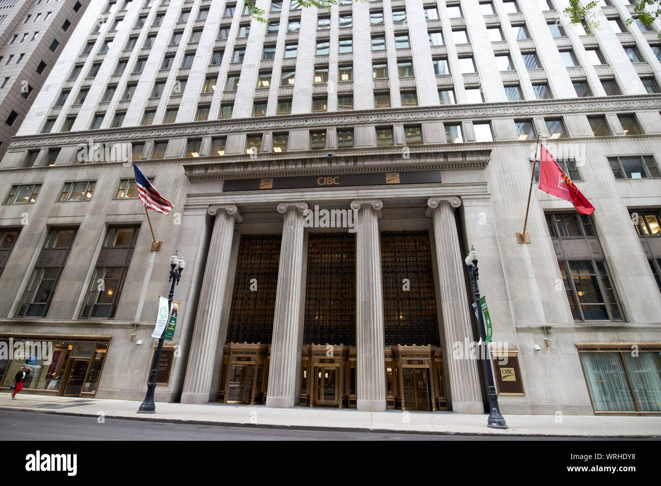 Chase rue Lasalle construction du bâtiment DE LA BANQUE CIBC du sud 120, rue lasalle banque CIBC siège usa Chicago Illinois USA Banque D'Images