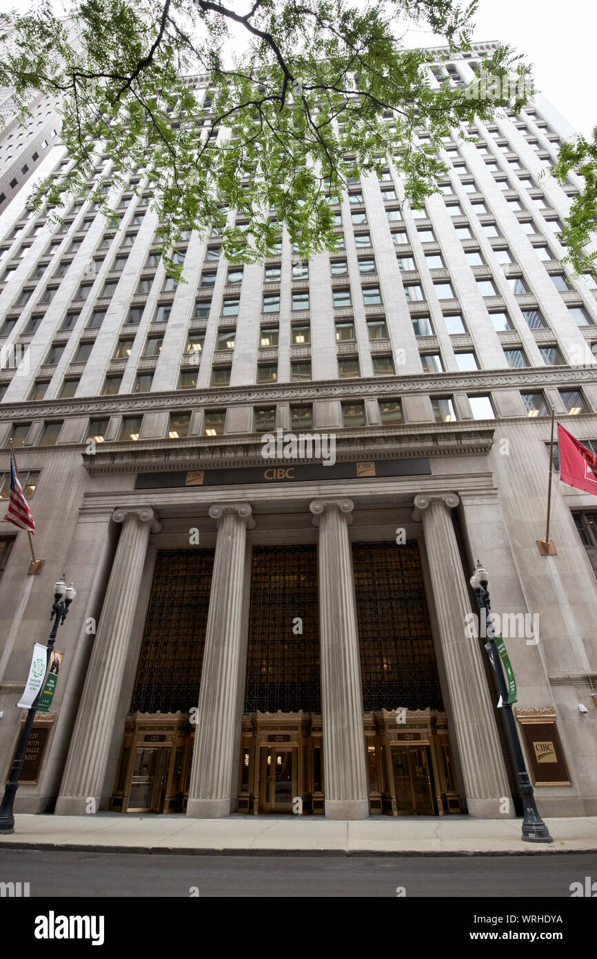 Chase rue Lasalle construction du bâtiment DE LA BANQUE CIBC du sud 120, rue lasalle banque CIBC siège usa Chicago Illinois USA Banque D'Images