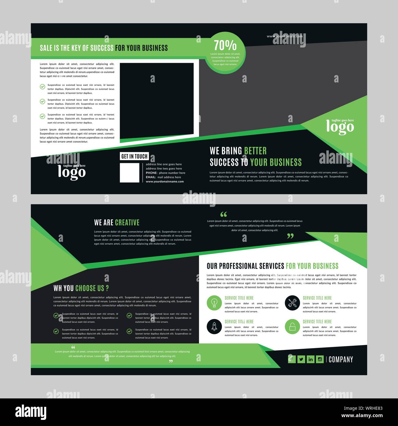 Brochure modèle pour tout type d'utilisation professionnelle Illustration de Vecteur