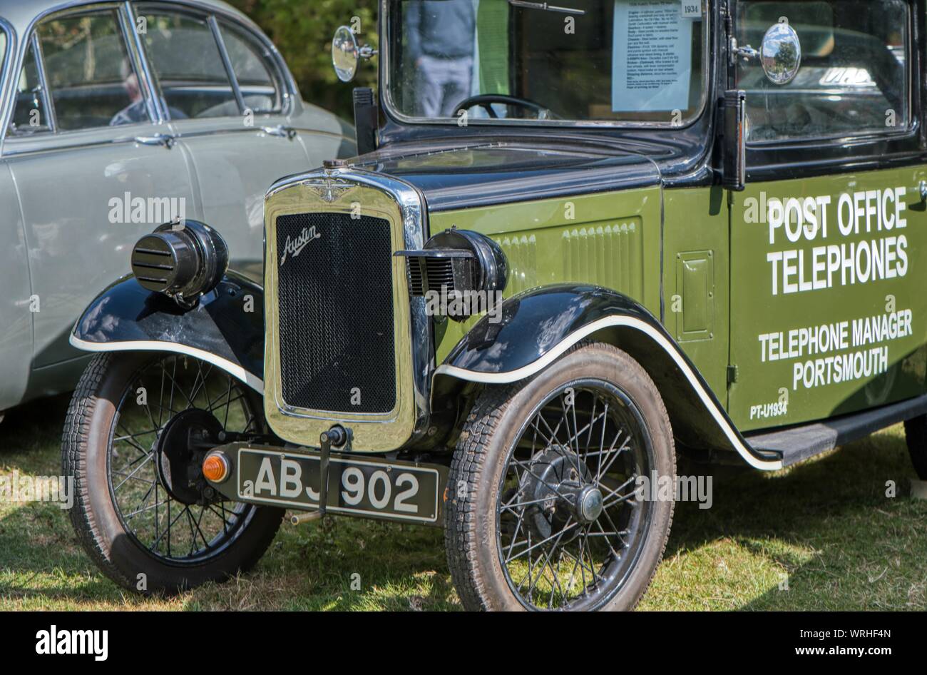 Old Austin 7 Post Office Telephones van, Classic Car Show, Hinton, armes Cheriton, Hampshire, Royaume-Uni Banque D'Images