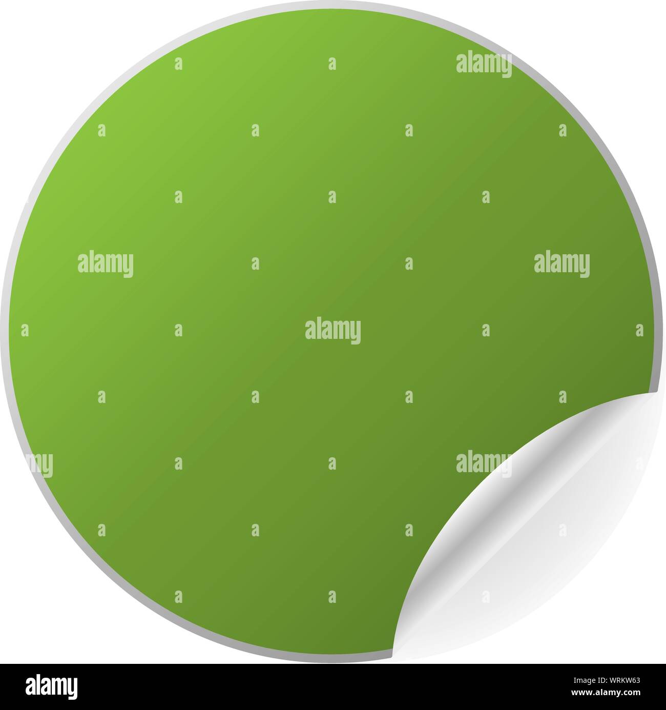 Étiquette ronde vide vide ou un autocollant avec recroquevillé et côté ombre transparente vector illustration Illustration de Vecteur