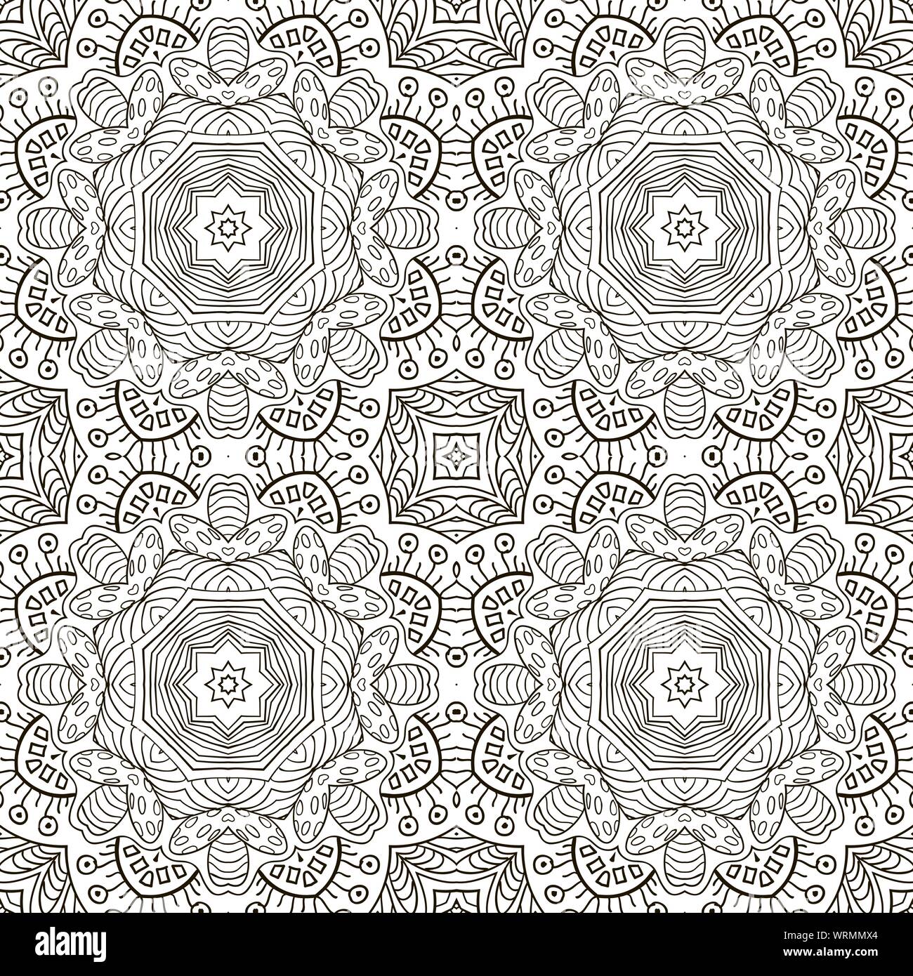 Doodle transparente motif. Motifs de coloration ethnique Illustration de Vecteur