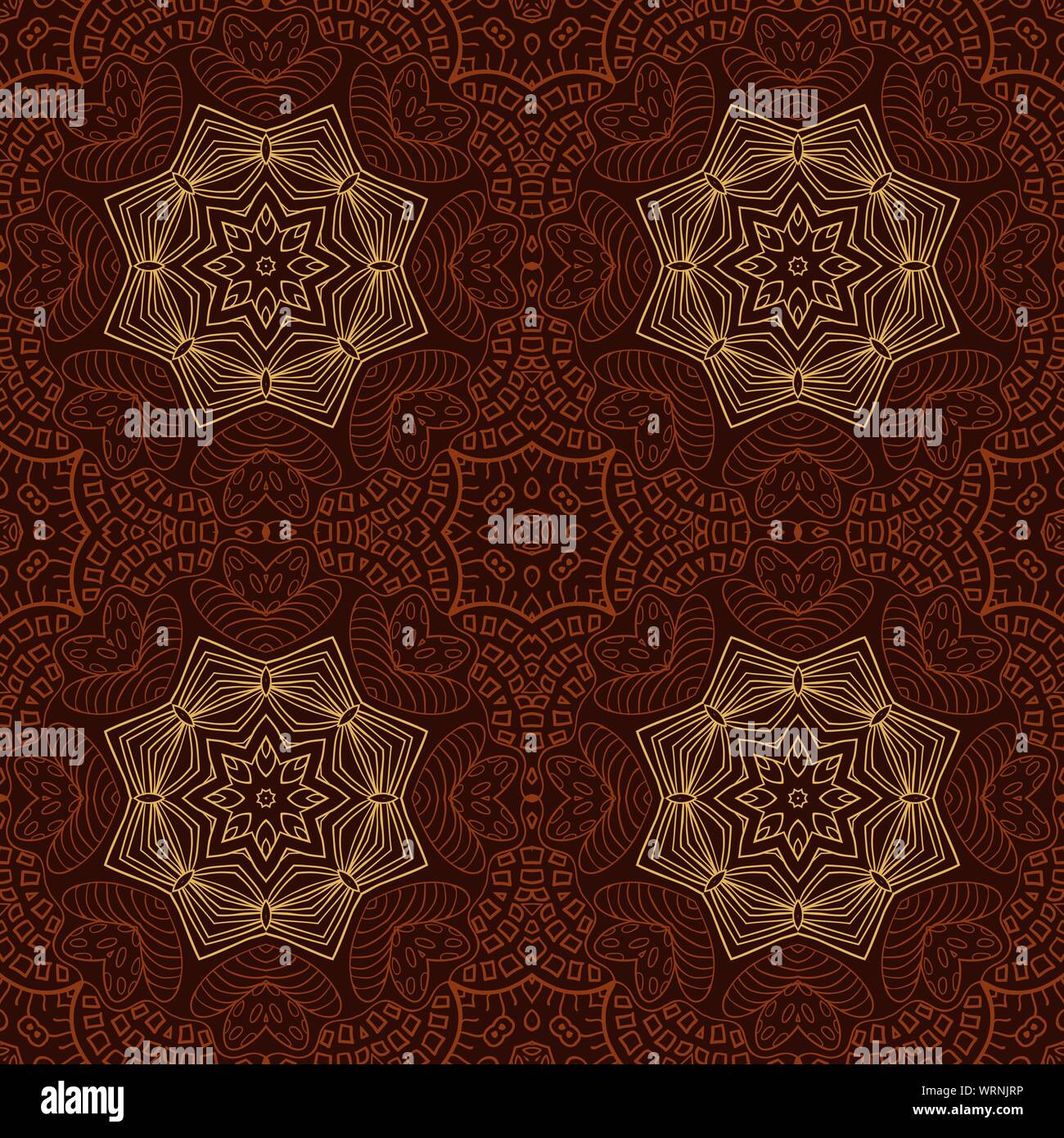 Doodle transparente motif. Des motifs ethniques. Brown Illustration de Vecteur