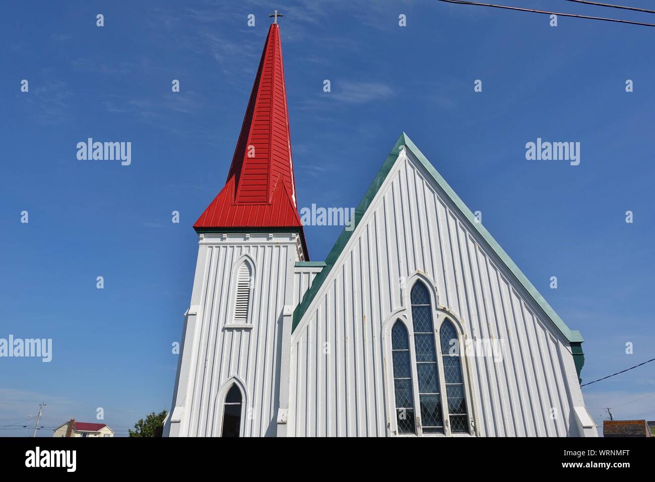 HALIFAX, CANADA -20 JUIL 2019- vue sur la pittoresque église anglicane St John’s, une église historique de style gothique charpenter à Peggy’s Cove à l’extérieur de H Banque D'Images