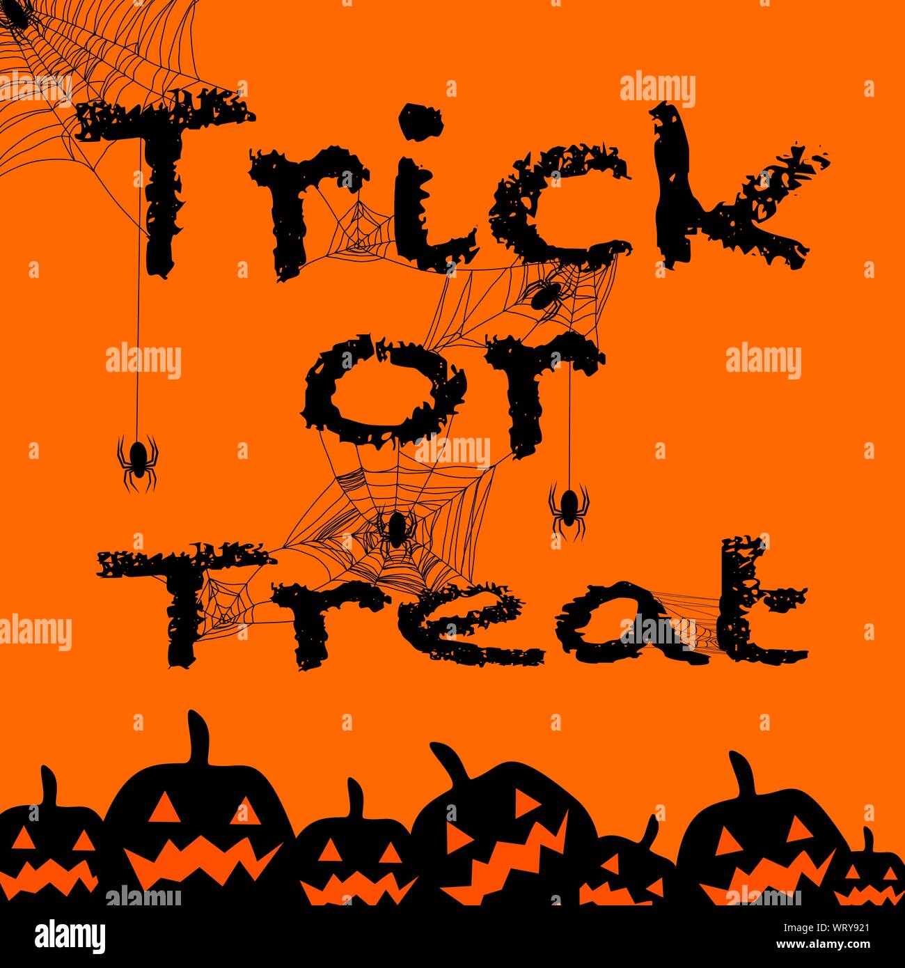 Happy Halloween background vector illustration,couper ensemble avec personnages de ￼ Illustration de Vecteur